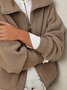 Coffee Solid Shift Casual Sweater