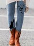 Solid Cotton Casual Leggings