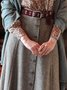 Gray Vintage Casual Buttoned A-Line Skirt
