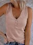 Sheath Sleeveless Casual Crew Neck Tank & Cami