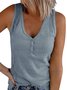 Sheath Sleeveless Casual Crew Neck Tank & Cami