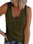 Sheath Sleeveless Casual Crew Neck Tank & Cami