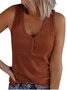 Sheath Sleeveless Casual Crew Neck Tank & Cami