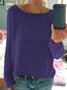 Cotton-Blend Long Sleeve Sweater