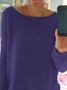 Cotton-Blend Long Sleeve Sweater