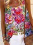 Casual Cotton-Blend Floral-Print Top