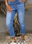 Denim Solid Washed Jeans