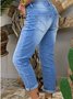Denim Solid Washed Jeans