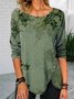 Women Vintage Printed Long Sleeve Shirt
