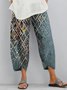 Pockets Printed Casual Pants