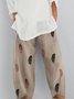 Pockets Printed Casual Pants