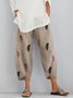 Pockets Printed Casual Pants