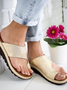 Women Summer Casual Low Heel Open Toe Casual Slide Sandals