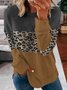 Simple Crew Neck Floral-Print Long Sleeve Sweatshirt