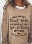 Casual Long Sleeve Round Neck Printed Top Sweatshirt