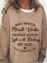 Casual Long Sleeve Round Neck Printed Top Sweatshirt