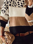 Crew Neck Leopard Long Sleeve Sweater