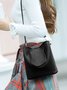 Simple Casual Work 4PCS Set PU Magnetic Closure Crossbody Bag Tote Clutch Purse Shoulder Handbag