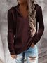 Casual V Neck Plain Shirt & Top