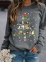 Funny Cats Christmas Tree Casual Sweatshirt