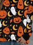 Casual Printed Loosen Crew Neck Sweatshirt