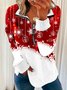 Lapel Casual Cotton Blends Christmas Hoodies & Sweatshirts