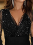 Casual Sequin Mesh Sexy T-shirt