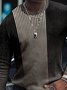 Men's Color Striped Pattern Sweater