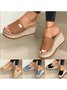 Resort Hemp Rope Sole Wedge Sandals