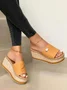 Resort Hemp Rope Sole Wedge Sandals