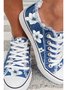 Women's Lily Graphic Print Denim Lace-Up Sneakers