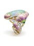 Vintage Crystal Enamel Opal Painted Rhinestone Floral Party Wedding Vacation Ring