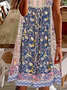 Plus size Boho Sleeveless Floral Dress