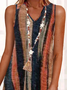Casual Striped Sleeveless Weaving Dress