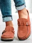 Women Soft Sole Casual Comfy Leather Slip On Sandals