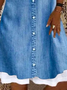 Women Denim Sleeveless Casual Mini Dress(Contains lining)