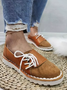 Casual Vintage Round Toe  All Season Flat