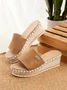 Resort Hemp Rope Sole Wedge Sandals