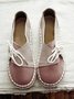 Casual Vintage Round Toe  All Season Flat