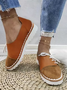 Casual Vintage Round Toe  All Season Flat