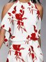 Floral Casual Halter Short Sleeve Dress