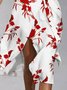 Floral Casual Halter Short Sleeve Dress