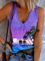 Vacation Printed Tank & Cami