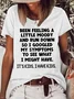 Womens I Have Kids Funny Letter Printed  Casual Short Sleeve  T-Shirt