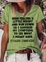 Womens I Have Kids Funny Letter Printed  Casual Short Sleeve  T-Shirt