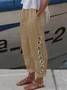 Casual Loosen Pockets Floral Pants