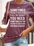 Womens Funny Sister Crew Neck Casual Sweatshirt