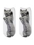 Cotton Knit Cat Pattern Socks