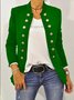 Zolucky Women Urban Loosen Stand Collar Long Sleeve Jacket