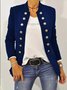 Zolucky Women Urban Loosen Stand Collar Long Sleeve Jacket